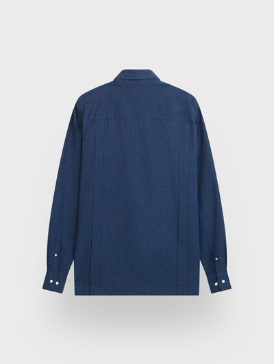 CUBANA LINO CHAMBRAY AZUL MARINO