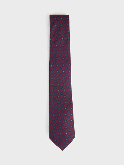 CORBATA PRINTED BURDEOS