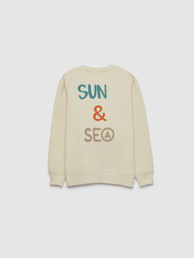 SUDADERA SURF KIDS BEIGE