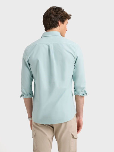 CAMISA OXFORD DYE VERDE AGUA