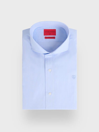 CAMISA ERIK FIL A FIL CELESTE
