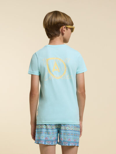 CAMISETA POWER KIDS VERDE AGUA