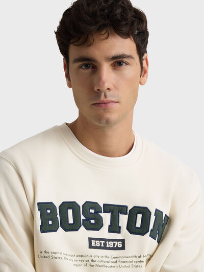 SUDADERA BOSTON BEIGE
