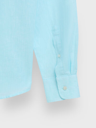 CAMISA LINO MAO VERDE AGUA