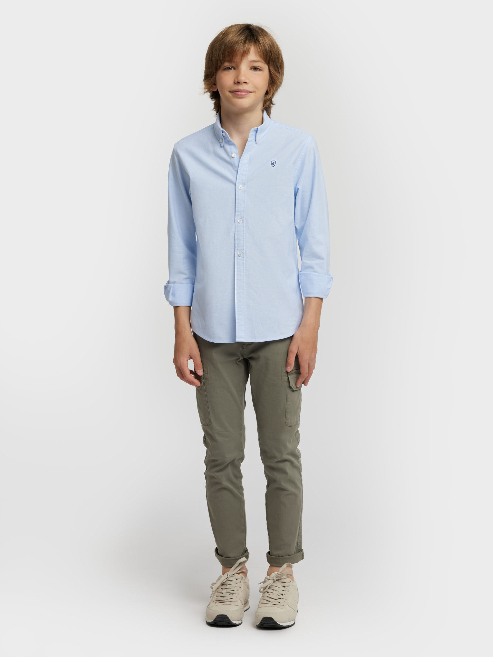 CAMISA OXFORD BASIC KIDS CELESTE