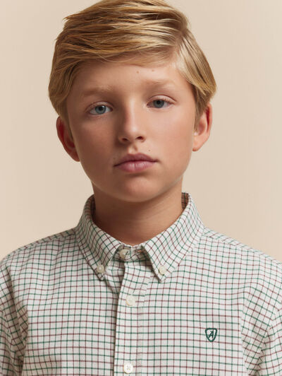 CAMISA FLANNEL CHECKS KIDS VERDE