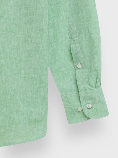 CAMISA LINO CHAMBRAY VERDE