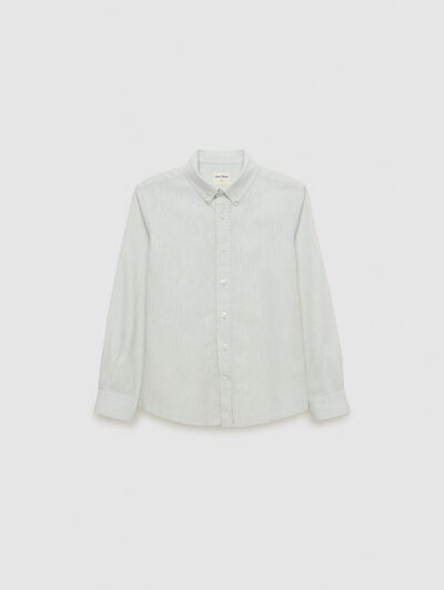 CAMISA LINO C. BOTON KIDS VERDE