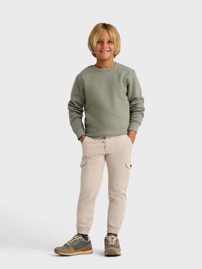 SUDADERA BASICA KIDS VERDE