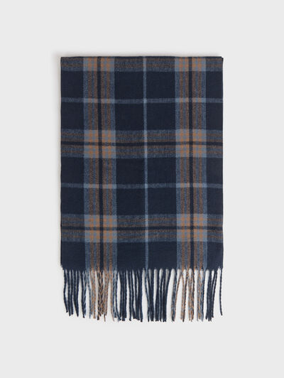 BUFANDA CHECKS AZUL MARINO
