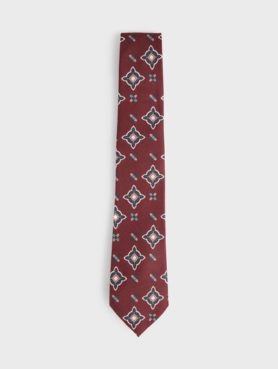 CORBATA PRINTED BURDEOS