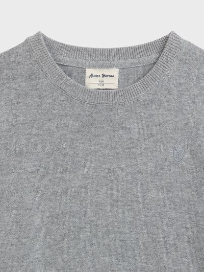 JERSEY ROUND NECK KIDS GRIS
