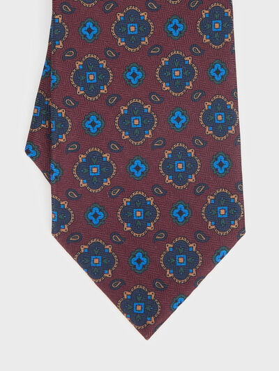 CORBATA PRINTED BURDEOS