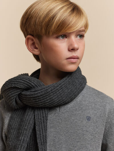 JERSEY V-NECK KIDS GRIS