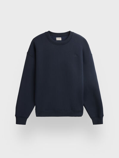 SUDADERA BASICA OVERSIZE AZUL MARINO