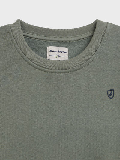 SUDADERA BASICA KIDS VERDE