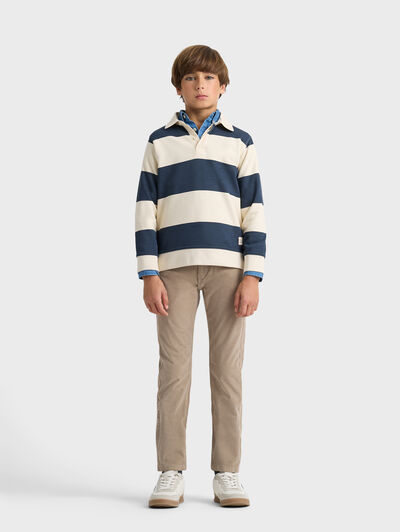 SUDADERA POLO RAYAS KIDS