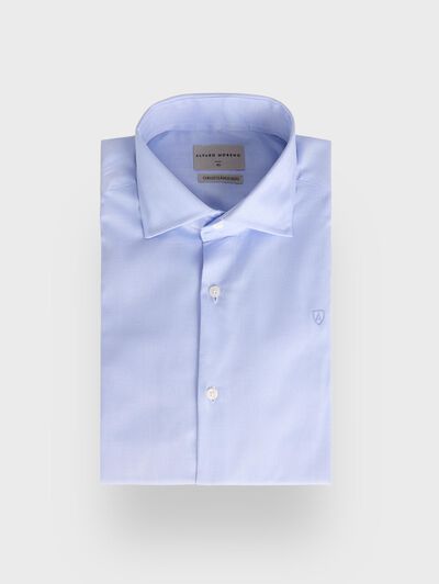 CAMISA ROMA HERRINGBONE AZUL