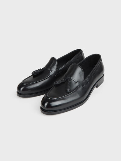 MOCASIN BORLAS PIEL NEGRO