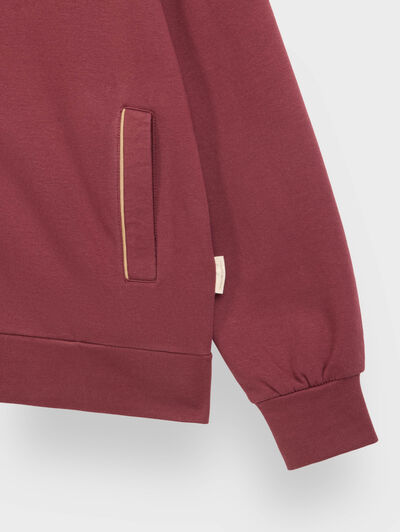 SUDADERA CONTRAST BURDEOS