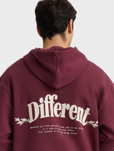 SUDADERA UNIQUE BURDEOS
