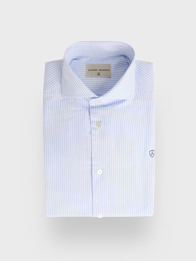 CAMISA RAYAS KDT CELESTE