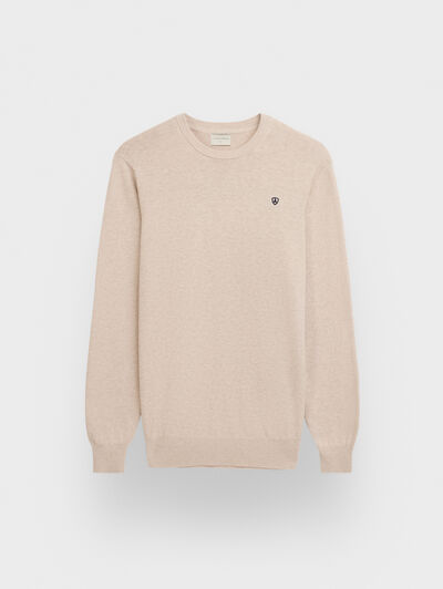 JERSEY ROUND NECK TRENDY BEIGE