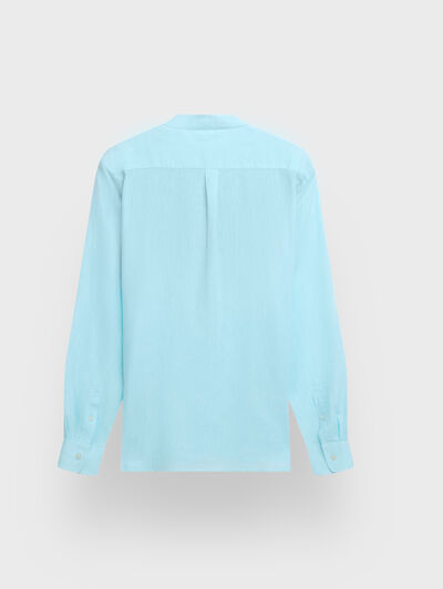 CAMISA LINO MAO VERDE AGUA