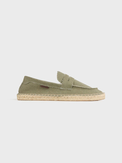 ESPADRILLES MOCASIN CANVAS VERDE