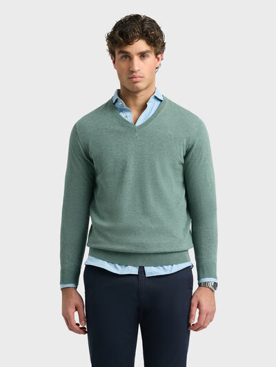 JERSEY V-NECK VERDE