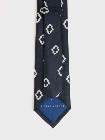CORBATA JACQUARD MF AZUL MARINO