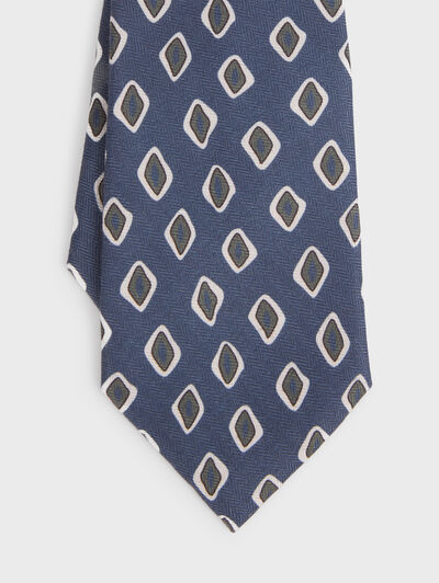 CORBATA PRINTED AZUL MARINO