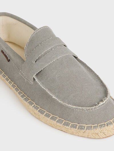 ESPADRILLES MOCASIN CANVAS GRIS