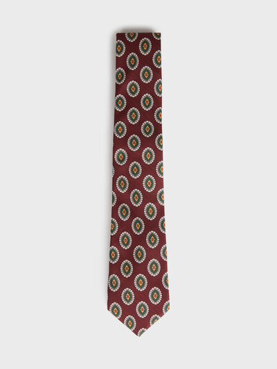 CORBATA PRINTED BURDEOS