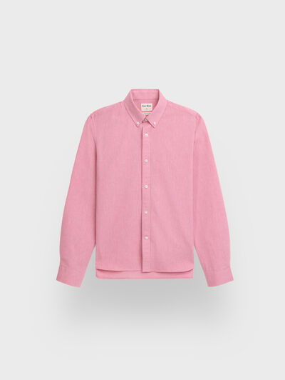 CAMISA LINO C.BOTON KIDS CORAL