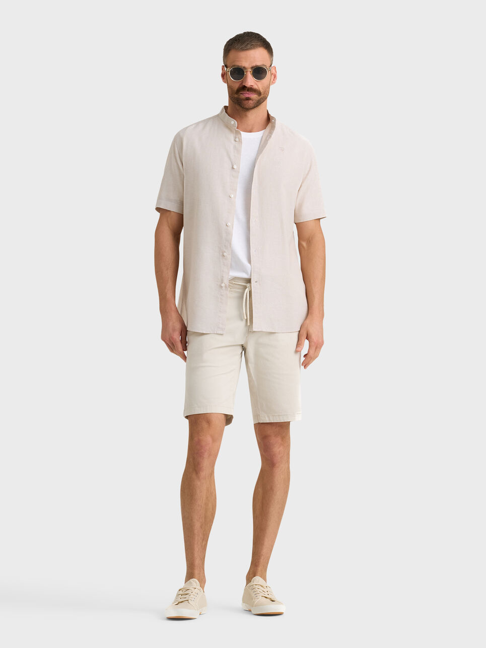 CAMISA LINO M.CORTA MAO