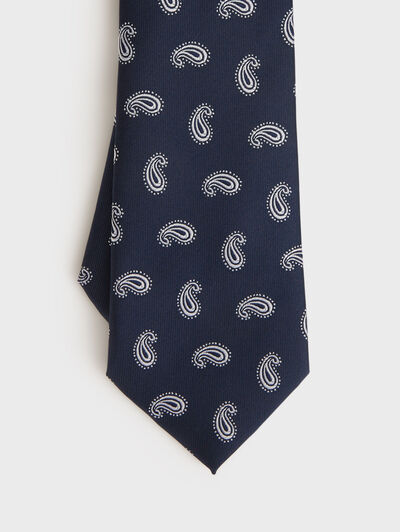 CORBATA JAQUARD MF AZUL MARINO