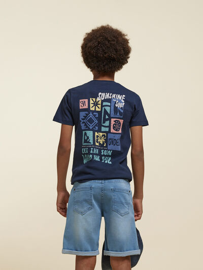 CAMISETA SURF KIDS AZUL MARINO