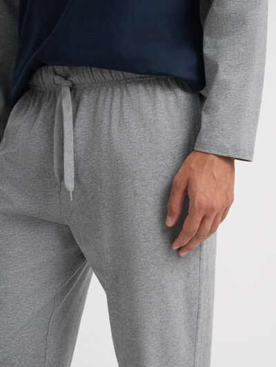 PIJAMA BLOQUE GRIS