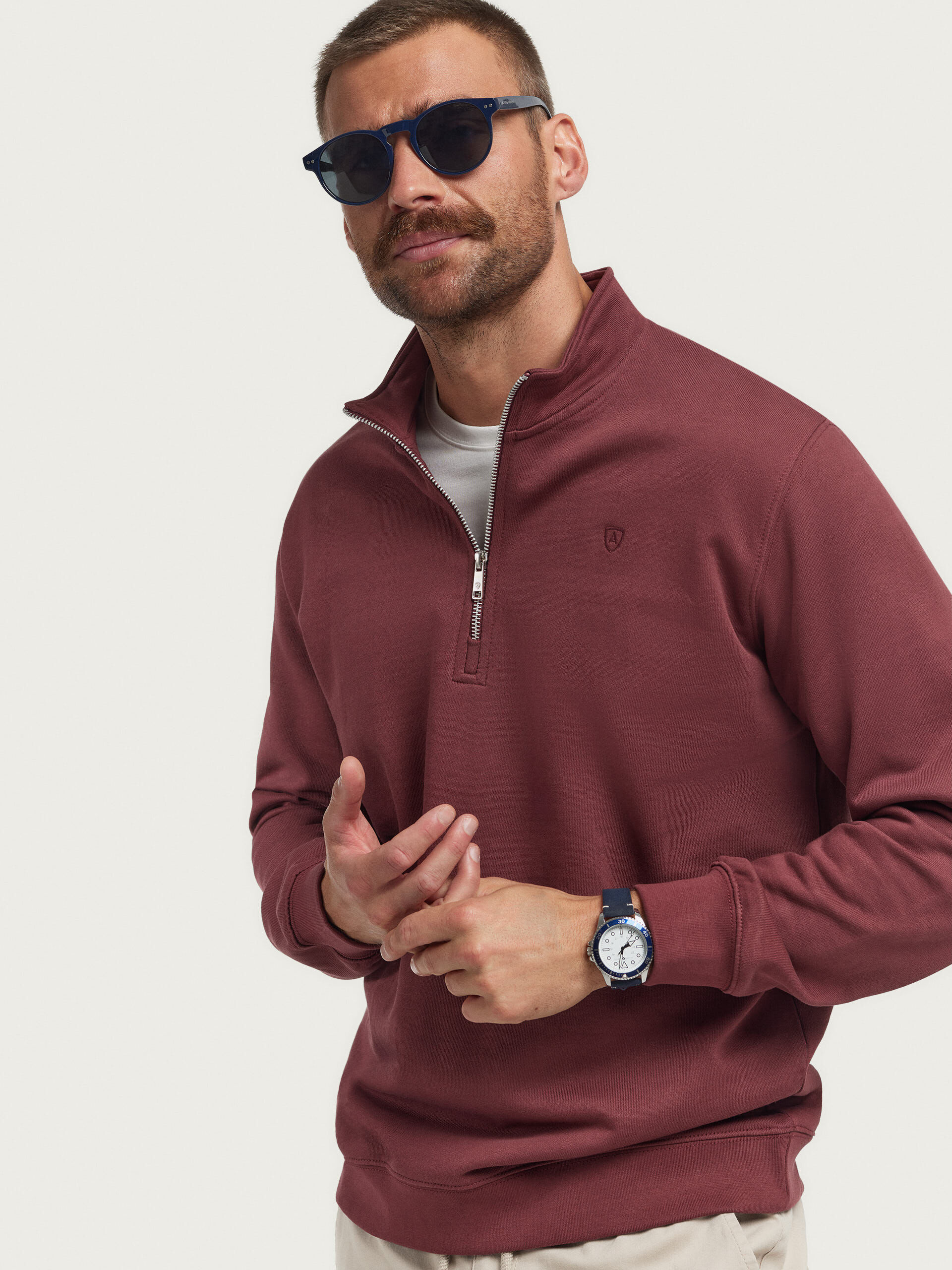 Sudadera burdeos hombre outlet
