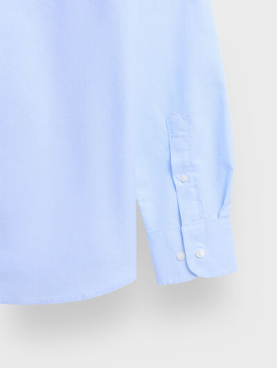POLERA OXFORD SOLID CELESTE