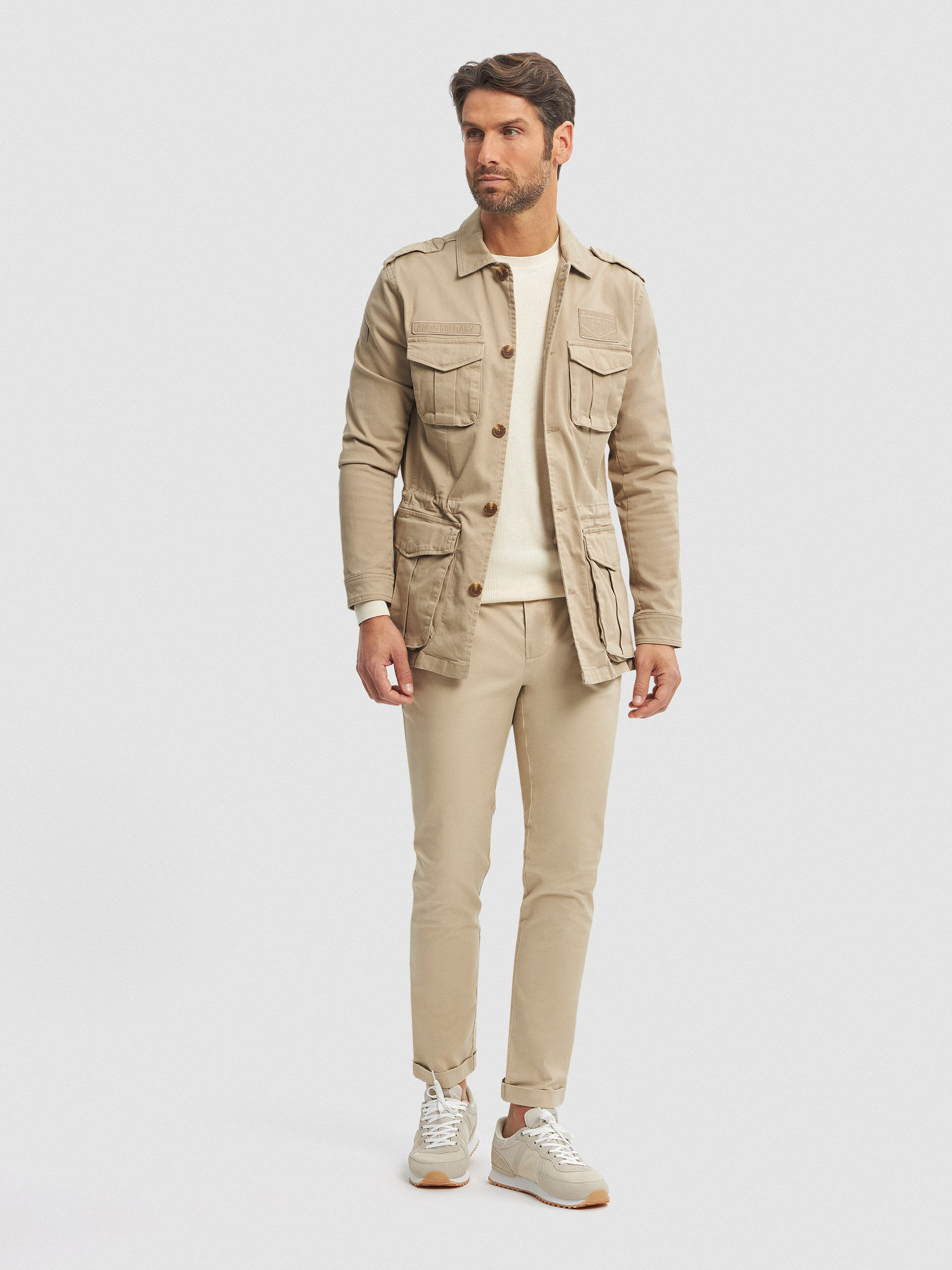 SAHARIANA MILITAR BEIGE