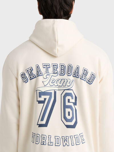 SUDADERA SKATEBOARD BEIGE