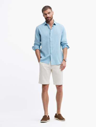 CAMISA LINO ALEX TURQUESA