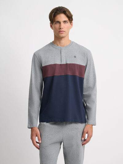 PIJAMA BLOQUE GRIS