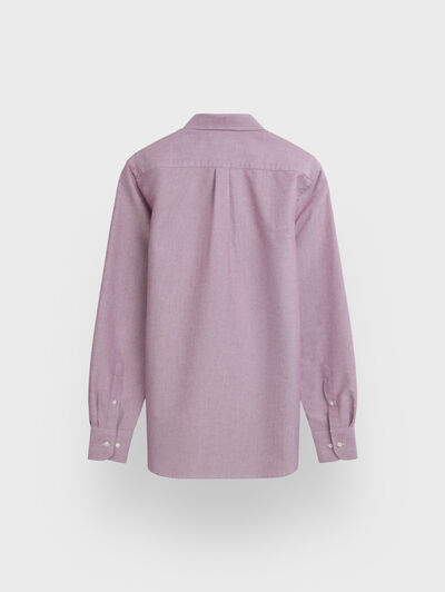CAMISA OXFORD SOLID BURDEOS