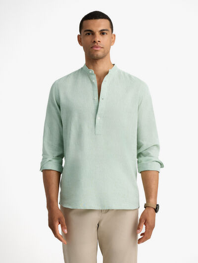 POLERA LINO C.MAO VERDE