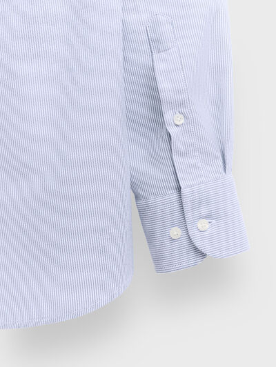 CAMISA OXFORD MIL RAYAS AZUL