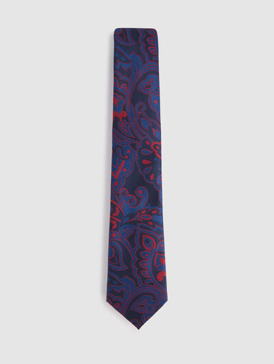 CORBATA JACQUARD MF AZUL MARINO
