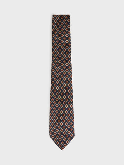 CORBATA PRINTED AZUL MARINO